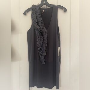 Rozae Nichols Black Ruffled mini dress or top Stunning 🤩